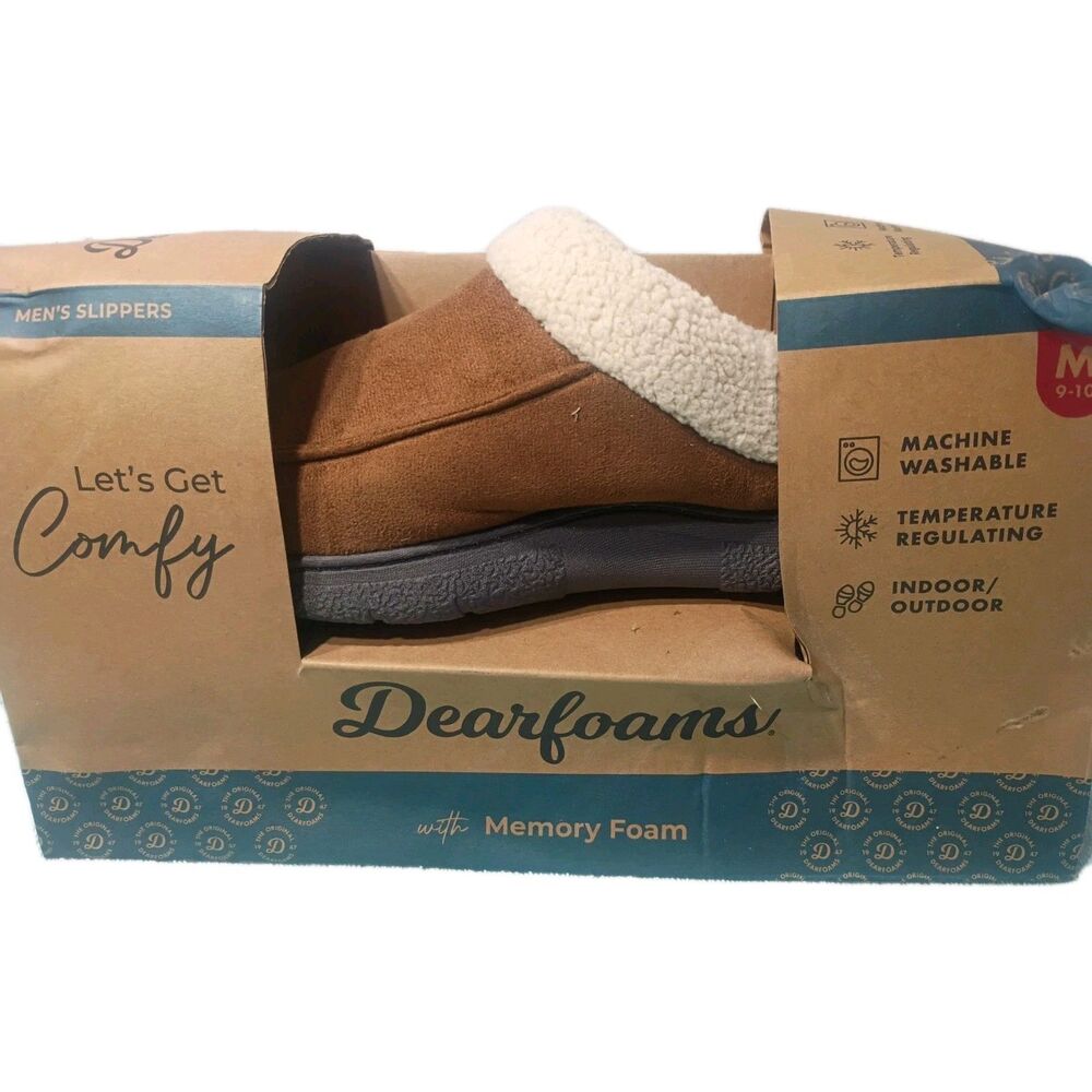 NEW ONE PAIR MENS THE ORIGINAL DEARFOAMS INDOOR/OUTDOOR SLIPPERS SZ Medium 9-10